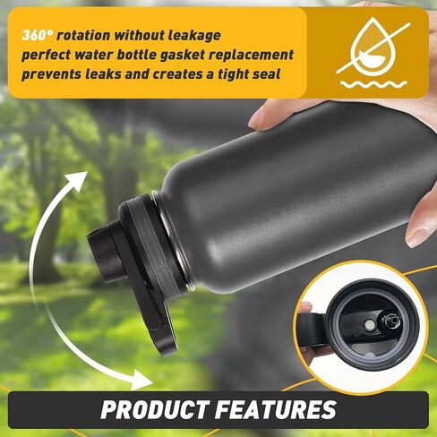 استبدال حشية زجاجة المياه للقارورة الحرارية - 12 قطعة من حلقات الختم السيليكون البديلة لغطاء زجاجة مياه معزول من الفولاذ المقاوم للصدأ 24oz/32oz/40oz/64oz - استبدال حشية زجاجة المياه in Kuwait
