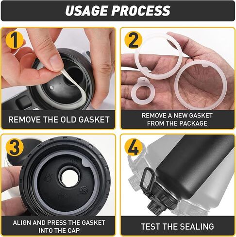 استبدال حشية زجاجة المياه للقارورة الحرارية - 12 قطعة من حلقات الختم السيليكون البديلة لغطاء زجاجة مياه معزول من الفولاذ المقاوم للصدأ 24oz/32oz/40oz/64oz - استبدال حشية زجاجة المياه in Kuwait
