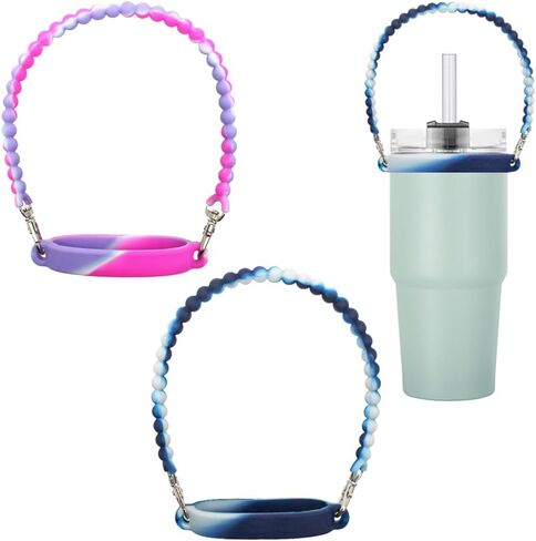 قطعتان من مقابض زجاجات المياه لكوب ستانلي، متوافقة مع معظم زجاجات المياه بسعة 8-40 أونصة، حامل زجاجة مياه مع حزام، حمالة زجاجة مياه من السيليكون، أشرطة زجاجة مياه للحمل in Kuwait