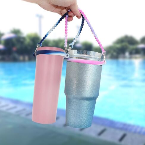 قطعتان من مقابض زجاجات المياه لكوب ستانلي، متوافقة مع معظم زجاجات المياه بسعة 8-40 أونصة، حامل زجاجة مياه مع حزام، حمالة زجاجة مياه من السيليكون، أشرطة زجاجة مياه للحمل in Kuwait