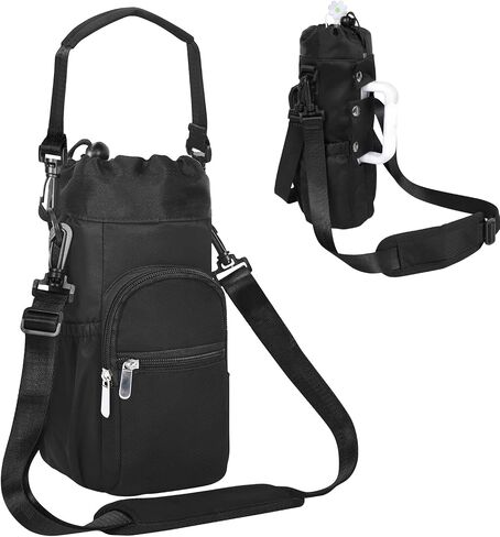 ayamaya Water Bottle Carrier Bag for Stanley 40 oz Tumbler - Water Bottle Holder Pouch with Phone Pocket & Adjustable Straps Bollus with Straw Cover for Stanley Cup Accessories Gifts for Men Women in Saudi Arabia