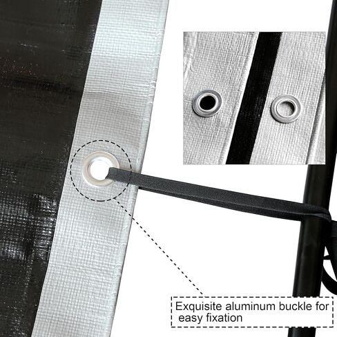 STARPYNG-12 Mil Pink/Silver 6x8 Feet Tarp-Heavy Duty Poly Tarp-Cover,Waterproof, UV Resistant, Weather Resistant, Cover Cars, Boats, Courtyards,Camping in Kuwait