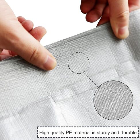 STARPYNG-12 Mil Pink/Silver 6x8 Feet Tarp-Heavy Duty Poly Tarp-Cover,Waterproof, UV Resistant, Weather Resistant, Cover Cars, Boats, Courtyards,Camping in Kuwait