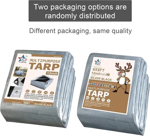 STARPYNG-12 Mil Pink/Silver 6x8 Feet Tarp-Heavy Duty Poly Tarp-Cover,Waterproof, UV Resistant, Weather Resistant, Cover Cars, Boats, Courtyards,Camping in Kuwait