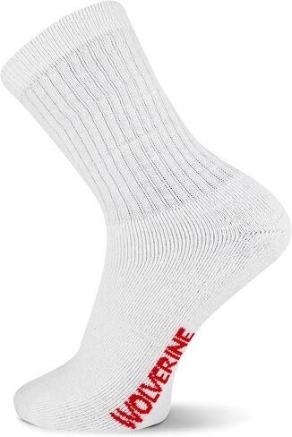 Wolverine Men's Cotton Boot Crew Socks - 4 Pairs - Breathable Cotton Cushioning in Saudi Arabia