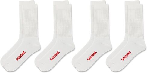 Wolverine Men's Cotton Boot Crew Socks - 4 Pairs - Breathable Cotton Cushioning in Saudi Arabia