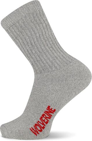 Wolverine Men's Cotton Boot Crew Socks - 4 Pairs - Breathable Cotton Cushioning in Saudi Arabia