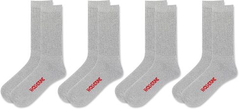 Wolverine Men's Cotton Boot Crew Socks - 4 Pairs - Breathable Cotton Cushioning in Saudi Arabia