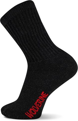 Wolverine Men's Cotton Boot Crew Socks - 4 Pairs - Breathable Cotton Cushioning in Saudi Arabia