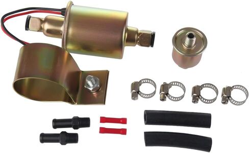 EP-014 High Pressure (5-9PSI) 12VUniversal Standard Self Priming Heavy Duty Gas Diesel In-Line In-Tank Electric Fuel Pump With Installation Kit Metal Solid Petro Gasoline or Diesel Engine in Kuwait