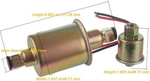 EP-014 High Pressure (5-9PSI) 12VUniversal Standard Self Priming Heavy Duty Gas Diesel In-Line In-Tank Electric Fuel Pump With Installation Kit Metal Solid Petro Gasoline or Diesel Engine in Kuwait