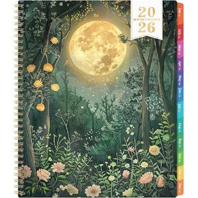 2026 Monthly Planner - 2026 Planner, Jan. 2026 - Dec. 2026, Monthly Planner 2026, 9" x 11", Calendar Planner with Twin-wire Binding + Colorful Tabs + Back Pocket