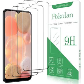 Pokolan [3-Pack] Screen Protector Designed for Samsung Galaxy A02s / Galaxy A02 Tempered Glass, Anti Scratch, Bubble Free, Easy to Install, HD Clear, 9H Hardness