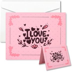 3D Dynamic Card Valentine, Anniversary Greeting Card cute jump cat style 1 pcs with Envelope & Words inside(Your love is my favorite kind of warm.) (Pink Love)