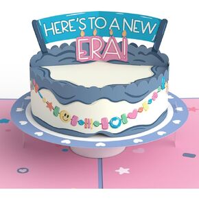 Lovepop Feminine Birthday Pop-Up Card for Her - 3D Greeting Cards for Girls, Women, Wife, Sister, Daughter - New Birthday Era - 5" x 7" Cake Card - Blank Note Card & Envelope Included