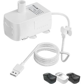 Replacement Pump for 2.3gal/300oz Large Dog Water Fountains has a 6-Foot Power Cord with Tear-Resistant Design. It's Ultra-Quiet, Energy-Efficient