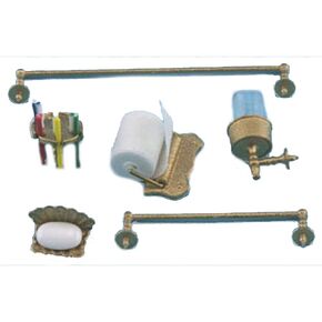 Melody Jane Dolls Houses Dollhouse Miniature Chrysnbon Bath Accessories Set