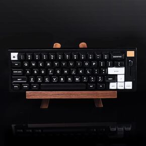 Wooden Mechanical Keyboard Display Stand, Black Walnut Stand, 40-50 Degree Adjustable, Wax Oil Finish, 9x1x6.7 inches