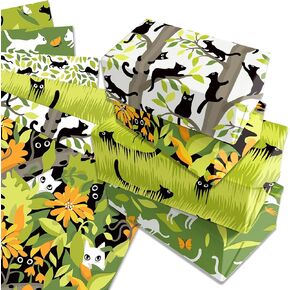 littkeef cliaet Cat Pattern Wrapping Paper Set, 12 Sheets Cat Wrapping Paper Cats Gift Wrap Birthday Party Decoration Cats Gift Wrap Decorations 20'' x 27''