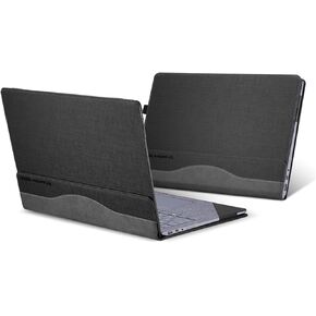 Case Cover for Microsoft Surface Laptop 4 13.5 inch Computer,Surface Laptop 3 2 13.5‘’ PU Leather Protective Shell Case (Gray)