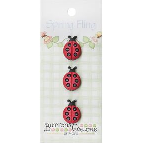 Buttons Galore Ladybugs, 0.6, Multi-Colour