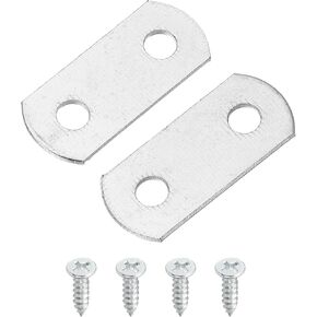 uxcell 40 Pcs 0/0 Flush Canvas Clips, Picture Framing Mirror Clips Z Shape Canvas Painting Mounting Clips with 2 Mounting Holes with Screws, Silver