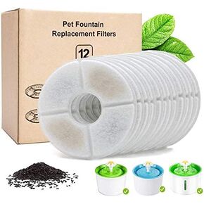 Cat water fountain filter 12 Pack, Pet fountain replacement filters,filters for cat water fountain
