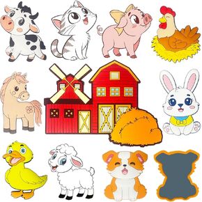 Cute Fridge Magnets for Toddlers 1-3,Full Back Magnetic,Large Size,Farm Animals Refrigerator Magnets for Kids, Toddler Magnet Toys,Early Learning Gift for Baby
