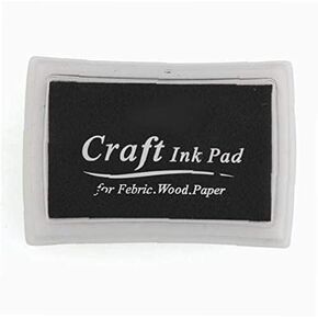 1pc Office Black Ink Pad Inkpad Stamp Finger Print Craft Safe Attractive Processed