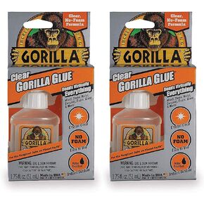 Gorilla Clear Glue, 1.75 Ounce Bottle, Clear (Pack of 2)