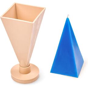 Pyramid Taper Mold - Height: 8.2 in, Width: 3.9 in - 30 ft. of Wick Included as a Gift - Plastic Candle molds for Candle Making