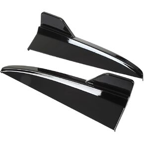 Splitter Spoiler Scratch Protector, Easy Installation ABS Universal Pretty Design Reduce Wind Resistance Rear Bumper Lip Diffuser 1 Pair for Decoration (Glossy Black)