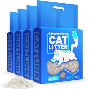 القمامة CATLINK Cassava مختلطة القطط ، 2 أضعاف الامتصاص ، التكتل السريع ، المكونات الطبيعية غير معقولة القمامة ، التحكم في الرائحة فائقة ، فضلات قطة منخفضة خالية من الغبار ، سهلة السهل (7.7 رطل × 2 أكياس)