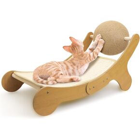 fhiny sisal cat scratcher bed ، 3 in 1 inchten raint chair cairm pad for indoor cat natural scather scratch post ball kitty lounge cat form