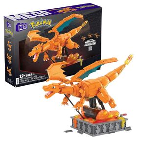 MEGA Pokémon Building Toys Set Motion Charizard with 1664 Pieces and Wing Movement, for Adult Collectors