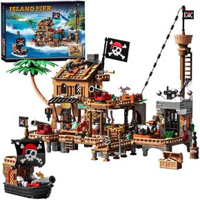 مجموعات بناء منزل RiceBlock Pirate Town ، مركز لبناء القراصنة.