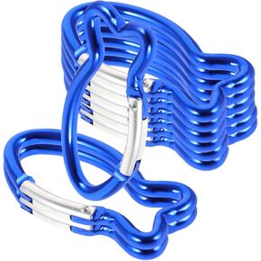 NOLITOY 10Pcs Fish Shaped Carabiner Clips: Aluminum Alloy Spring Hooks - Mountaineering Hooks for Outdoor Camping Hiking Fishing Backpack Belt Keys