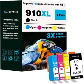 910XL Ink Cartridges for HP Printers 8015e 8025e 8010 8020 Series Replacement for HP Ink 910 XL Work with Office Jet 8022e OfficeJet Pro 8028e 8035e 8010e 8025 8035 8028 (Black and Color 4 Pack)