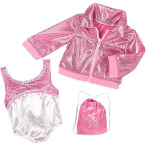 Sophia's - 18" Doll - Gymnastics Leotard & Nylon Jacket - Pink