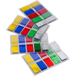 علامات تبويب الليزر ألوان متنوعة ألوان نمط ، 0.47 × 1.77 بوصة علامات تبويب لزجة ، سهلة النشر ، 4 موزعات/حزمة ، إجمالي 640 صفحة