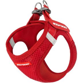 EzyDog FORMFIT Dog Harness for Small Sized Dog - All Weather Breathable Mesh Small Dog Harness with Reflective Trim, Easy Hook & Loop Closure, Sturdy Buckle, & D-Ring (Blue, M)