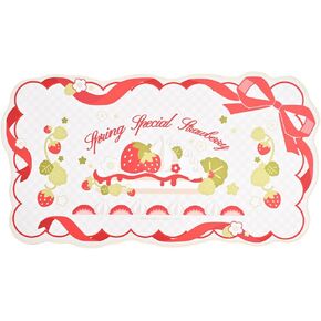 GeekShare Mouse Pad with Stitched Edge, Non-Slip Rubber Base Large Gaming Mouse Pad, Cute Washable Mousepad for Gaming Home Office Work - Strawberries with Cream