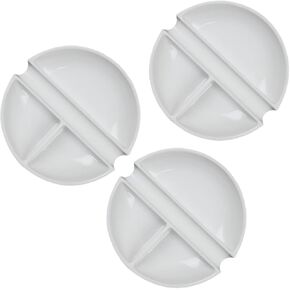 ARTIBETTER 3Pcs Porcelain White Multi Purpose Ink Plates Lightweight Round Paint Trays for Calligraphy Painting for Students Adults Durable Convenient Color Palette