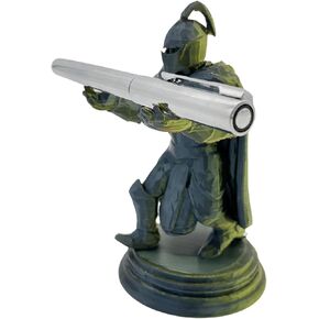 Knight Pen Holder - Black and Dark Gold, Desk Organizers, Funny Executive Pen Stand, Fancy Cool Office Gadgets, Cool Desk Decorations for Men & Women, Home Office Supplies, Fathers Day
