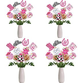 Cowgirl Centerpiece Sticks Table Toppers - 36 Pcs Disco Cowgirl Bachelorette Party Decoration Table Decor Western Centerpieces For Girls Birthday Party Bachelorette Lets Go Girls