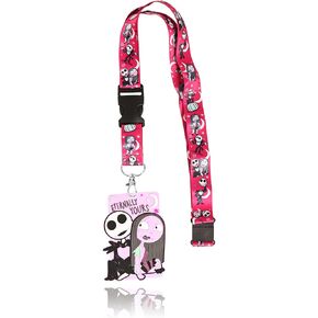 Disney The Nightmare Before Christmas Lanyards for ID Badges, Official License Lanyard with ID Holder