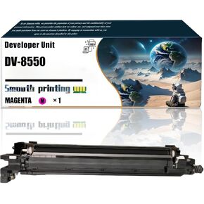 Replacement Parts Developer Unit DV-8550 Compatible with Copystar CS5003i CS5052ci CS6003i CS6052ci CS6053ci Printers, Contains Chip and Clear Printing (4-Pack BK/C/M/Y)