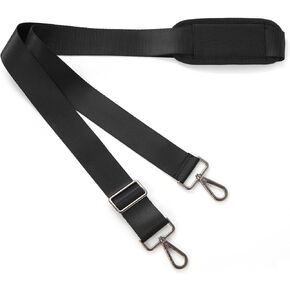 Shoulder Strap 56 inch, Adjustable Thick Soft Universal Replacement Non-Slip Fit Padded with Metal Swivel Hooks for Briefcase,Laptop Shoulder Bag/Laptop Messenger Bag Black