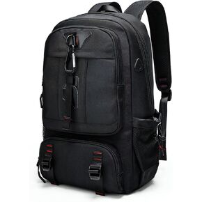 Travel & Business Hiking Bag, Black Computer Bag with USB Interface, Fits 16-Inch Laptop