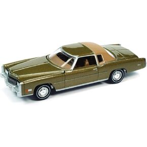 1975 Eldorado Tarragon Gold Met w/Rear Section of Roof Sandalwood Tan Luxury Cruisers Ltd Ed to 14910 pcs 1/64 Diecast Model Auto World 64352-AWSP098A